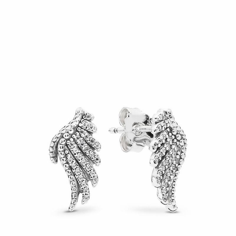 Pandora Majestic Feathers Stud Earrings NZ, Sterling Silver (172094-PLM)